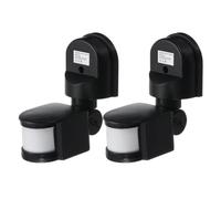 VIAPUICE Sensor de movimiento para exteriores, 2 piezas de repuesto para microondas, 12 V CC, 180°, sensibilidad ajustable, temporizador de retardo de 10 a 7 minutos, para iluminación LED de reflector
