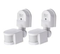 VIAPUICE Sensor de movimiento para exteriores, 2 piezas de repuesto para microondas, 12 V CC, 180°, sensibilidad ajustable, temporizador de retardo de 10 a 7 minutos, para iluminación LED de reflector