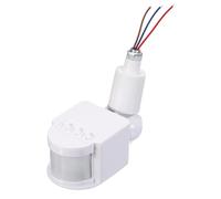VIAPUICE Sensor de movimiento para exteriores, detector de movimiento infrarrojo PIR de repuesto DC12V 180°, sensibilidad ajustable, temporizador de retardo de 5S-6 minutos, agujero de 10 mm, para