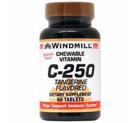 Viatmn C Masticable 250MG Mandarina con Sabor A 60 Pastillas By Windmill Health