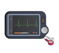 ViATOM Monitor de ECG, Monitor Cardíaco con ECG, Dispositivo Cardíaco Bluetooth con iOS y Aplicación Android, Funciona con Smartphone y PC, Conveniente Monitor Portátil de Ritmo Cardíaco