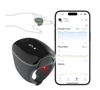 ViATOM O2ring Bluetooth oxímetro, oxímetro de pulso punta de los dedos para la monitorización continua durante la noche, oxímetro del sueño para medir SpO2 y la frecuencia cardíaca (verde)