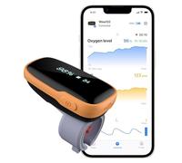 Viatom WearO2 Oxímetro de Pulso en Anillo Recargable, Medidor SpO2 con APP Bluetooth, Alerta por Vibración y Monitor de Sueño, Compatible iOS/Android, 16h Batería, Perfecto Familiar
