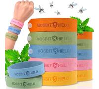 Vibbang 12Piezas Pulseras Repelentes de Mosquitos, Pulsera Mosquitos Antimosquitos, Natural No Tóxica, Ajustables Bandas Repelentes,para los Niños y Adultos, 5 Colores