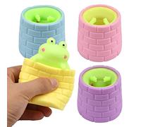 Vibbang 4 Piezas Rana Sensory Fidget Toy, Ardilla Bola Antiestrés Squeeze Ball Juguetes de Descompresión Bolas de Estrés Aliviar la Ansiedad para Niños y Adultos de Juguetes para apretar