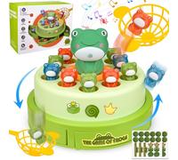 Vibbang Catapult Frog Turntable, Jumping Frog Toy, Bouncing Frog Turntable Toy, Juego de Catapulta de Rana, Juguete Interactivo para Padres e Hijos, Juego Familiar Interactivo (A)