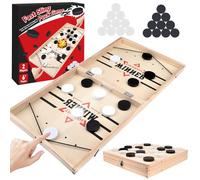 Vibbang Juego de Mesa de Hockey, Fast Sling Puck Juego, Juego de Rebote Rápido de Doble Combate, Juego de Mesa de Ajedrez Portátil - un Regalo Adecuad