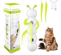 Vibbang Juguete para Gatos Wuselworm, Whirlie Cat Toy, Juguete Inteligente para Gatos con Diseño de Gusano, Diseño Interactivo con Sensor Que Promueve el Impulso de Caza y Movimiento (B)