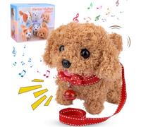 Vibbang Perrito Juguete Ladra y Anda, Perro Robot Perrito Juguete Interactivo Perro, Perro Juguete Que Anda y Ladra, Interactivo Puppy Animales de Juguetes niños (B)