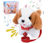 Vibbang Perrito Juguete Ladra y Anda, Perro Robot Perrito Juguete Interactivo Perro, Perro Juguete Que Anda y Ladra, Interactivo Puppy Animales de Juguetes niños (C)