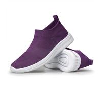 vibdiv Zapatos Planos Caminar Mujer Zapatillas Casual Zapatos Diarios sin Cordones Ligeros Cómodos Púrpura 36