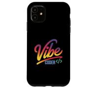 Vibe Coder Funny Gradient Dev Code Sintaxis Sarcástico Chill Carcasa para iPhone 11