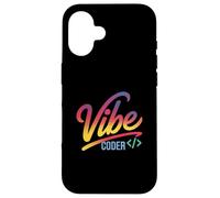 Vibe Coder Funny Gradient Dev Code Sintaxis Sarcástico Chill Carcasa para iPhone 16