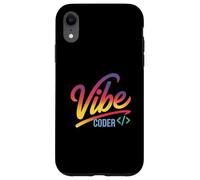 Vibe Coder Funny Gradient Dev Code Sintaxis Sarcástico Chill Carcasa para iPhone XR