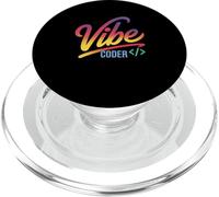 Vibe Coder Funny Gradient Dev Code Sintaxis Sarcástico Chill PopSockets PopGrip para MagSafe