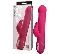 Vibe Couture Rabbit Tres Chic: Bunny de vibración con perlas de masaje, color rosa