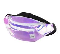 Vibe Festival Gear Fanny Pack para Hombres y Mujeres - Muchos Estampados - Negro holográfico Plata Oro Lindo Bolsa de Cintura para Festival Rave Senderismo Correr Ciclismo