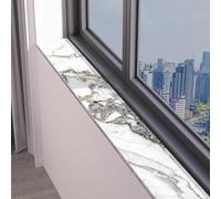 Vibeo Alfombrilla para el Alféizar de la Ventana Tapete para Alféizar de Ventana con Diseño de Mármol, Almohadilla Protectora de Cuero, Revestimiento Antipolvo Estrecho(Style C,180x35cm(71x14in))