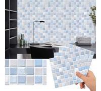 Vibeo Azulejos Adhesivos Azulejos de Mosaico Autoadhesivos, Baldosas Adhesivas para Salpicadero de 5 mm de Grosor, Pegatina Impermeable para Panel 3D para Techo/Pared(Style A,5 pcs)