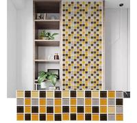 Vibeo Azulejos Adhesivos Azulejos de Mosaico de Mármol Autoadhesivos, Resistentes Al Agua para Salpicadero de Baldosa, Adhesivos de Pared 3D para Cocina y Baño(Style G,10 pcs)