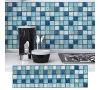 Vibeo Azulejos Adhesivos Azulejos de Mosaico de Mármol Autoadhesivos, Resistentes Al Agua para Salpicadero de Baldosa, Adhesivos de Pared 3D para Cocina y Baño(Style A,70 pcs)