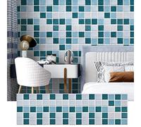 Vibeo Azulejos Adhesivos Azulejos de Mosaico de Mármol Autoadhesivos, Resistentes Al Agua para Salpicadero de Baldosa, Adhesivos de Pared 3D para Cocina y Baño(Style D,10 pcs)