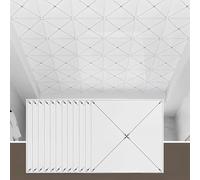 Vibeo Azulejos Adhesivos Azulejos de Techo Lisos Autoadhesivos de 30 x 30 cm, Baldosas Adhesivas Pared Brillantes, Recortables Paneles para Pegar en El Techo(Style B,70 pcs)