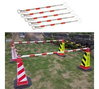 Vibeo Barra de Cono de Tráfico Barra Extensible para Barreras de Conos de Tráfico, Varilla de Conexión para Conos de Seguridad, Poste de Señalización para Conos de Advertencia(White and Red,5pcs)