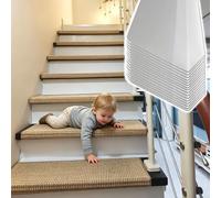 Vibeo Bloqueador Juguetes Sofa 16 Protectores para Huecos de Escaleras para Niños, Protectores Blancos para Debajo del Sofá, Rellenos Ajustables para Huecos de Escaleras Abiertas(47x6in (120x15cm))