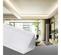 Vibeo Moldura para Tira LED Iluminación Indirecta LED para Molduras de Corona, Luces para Molduras de Corona Interiores, Iluminación para Molduras de Corona de Techo(White,25m(82ft))