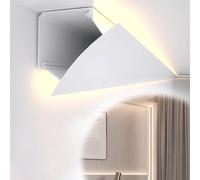 Vibeo Moldura para Tira LED Moldura de Techo con Iluminación Indirecta y Difusor, Moldura Decorativa Trasera con Perfil de Luz LED, Moldura de Cornisa para Techo/Pared(13.5m(44.3ft))