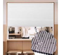 Vibeo Puerta Enrollable Puerta de Acordeón Impermeable de 40 a 110 cm de Altura, Puertas Enrollable Decorativa Blanca, Puerta Plegable para El Paso de la Cocina(65x75cm(25.6x29.5in))