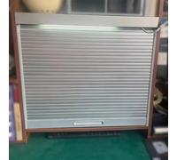 Vibeo Puerta Enrollable Puerta de Persiana con Riel Guía y Manija, Puertas de Armario Enrollables Que Ahorran Espacio, Kit de Puerta Corrediza Tipo Acordeón para Cocina(40x20in(101.6x50.8cm))