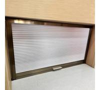 Vibeo Puerta Enrollable Puerta Enrollable para Armario con Rieles Guía y Tirador, Kit de Puerta de Persiana Ancha para Cocina, Puerta Enrollable Plegable Flexible Champán(90x60cm(35.4x23.6in))