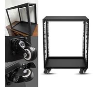 Vibeo Rack de Red Abierto Rack para Servidores con Marco Abierto Ventilado y Ruedas, Mini Rack de Red Deslizante, 4, 6, 8, 10, 12, 16, 20U, Rack AV para Hogar/Oficina(12U)