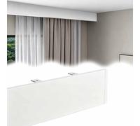 Vibeo Rieles para Cortinas Cajón para Cortina Opaca de Tan Solo 10,5 cm de Ancho, Panel de Cornisa para Cortinas de Montaje Superior, Cornisa Decorativa para Techo(1.4m(4.6ft))