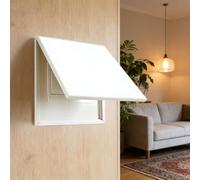 Vibeo Tapa Cuadro electrico Cubierta Decorativa Blanca para Panel Eléctrico, Panel Caja de Interruptores Oculto de 40 50 60 70 80 cm, Cubierta Abatible para Caja de Fusibles(24x16in/60x40cm)