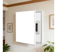 Vibeo Tapa Cuadro electrico Cubierta Decorativa para Caja de Fusibles, Cubierta Abatible para Panel Eléctrico de Pared, Cubierta Cuadro de Distribución de 40 50 60 70 80 cm(White,20x24in/50x60cm)