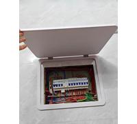 Vibeo Tapa Cuadro electrico Cubierta Decorativa para Caja de Medidor Exterior, Placa de Cubierta Grande Abatible para Panel Eléctrico, Panel de Disyuntores para Entrada(14x10in/35x25cm)