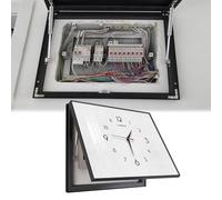 Vibeo Tapa Cuadro electrico Cubierta Decorativa para Panel Eléctrico con Reloj, Cubierta para Caja de Fusibles de Pared Interior, Cubierta Oculta para Caja de Medidores(Style A,24x20in/60x50cm)