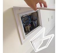 Vibeo Tapa Cuadro electrico Tapa de Caja de Fusibles con Orificios de Ventilación, Tapa de Panel de Disyuntores para Montaje en Pared, Tapa Decorativa para Caja de Distribución(10x8in/25x20cm)
