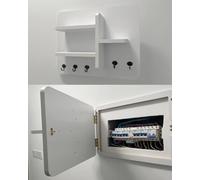 Vibeo Tapa Cuadro electrico Tapa Decorativa para Caja de Interruptores con Estante, Gabinete Interior de Madera para Caja de Fusibles, Placa de Cubierta Eléctrica Oculta(Style A,20x16in/50x40cm)