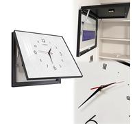 Vibeo Tapa Cuadro electrico Tapa Oculta para Caja de Fusibles con Reloj, 35 40 45 50 cm Panel Eléctrico Decorativo de Pared, Panel de Interruptores Automáticos Abatible(Style A,16x14in/40x35cm)