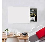 Vibeo Tapa Cuadro electrico Tapa Ultrafina para Panel Eléctrico Autoadhesiva, Tapa Deslizante Decorativa para Caja de Fusibles 40 50 60 70 cm, Panel de Interruptores Oculto(White,22x18in/55x45cm)