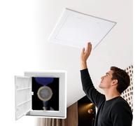 Vibeo Trampilla Pladur Panel de Acceso de Plomería para Techo, Trampilla de Acceso de Plástico para Pladur de 10 a 40 cm, Puerta de Revisión Impermeable para Baño(14x14in(35x35cm))