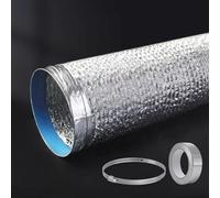 Vibeo Tubo Secadora Universal Conducto de Ventilación para Secadora para Espacios Reducidos, Manguera de Escape Corta con Abrazadera, Tubo Flexible para Conductos de Aire(4.3in(110mm),L 4.9ft(150cm))