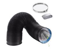 Vibeo Tubo Secadora Universal Manguera de Ventilación de Secadora con Abrazadera y Cinta Adhesiva, Conducto de Extractor Largo de 8 10 12 cm, Conducto de Climatización(4.7in(12cm),L 16.4ft(500cm))