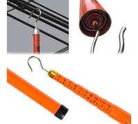 Vibeo Varilla Aislada para Medir Alturas Vara de Medición Aislada y Ajustable para Líneas Eléctricas, 5 8 10 12 15 18 m Regla para Torres de Alta Tensión, Medidor de Altura con Gancho(8m/26.2ft)