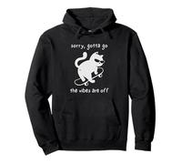 Vibes Are Off Funny Cat Skateboard Introvert Sarcastic Humor Sudadera con Capucha