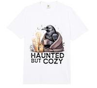 Vibes de café de Halloween de Cuervo embrujado Pero Acogedor Comfort Colors Adult Heavyweight T-Shirt